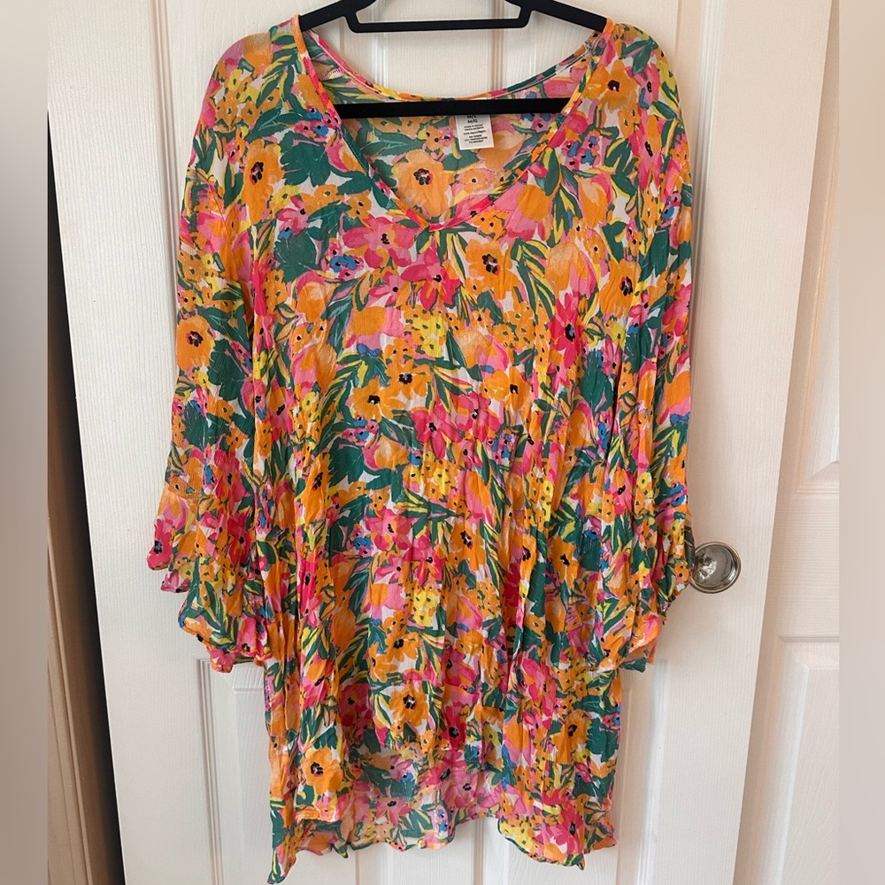 Anne Cole- Floral Swimsuit Cover Up